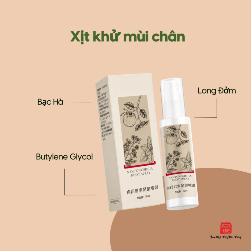 Xịt khử mùi chân Nam Đồng Thế Gia